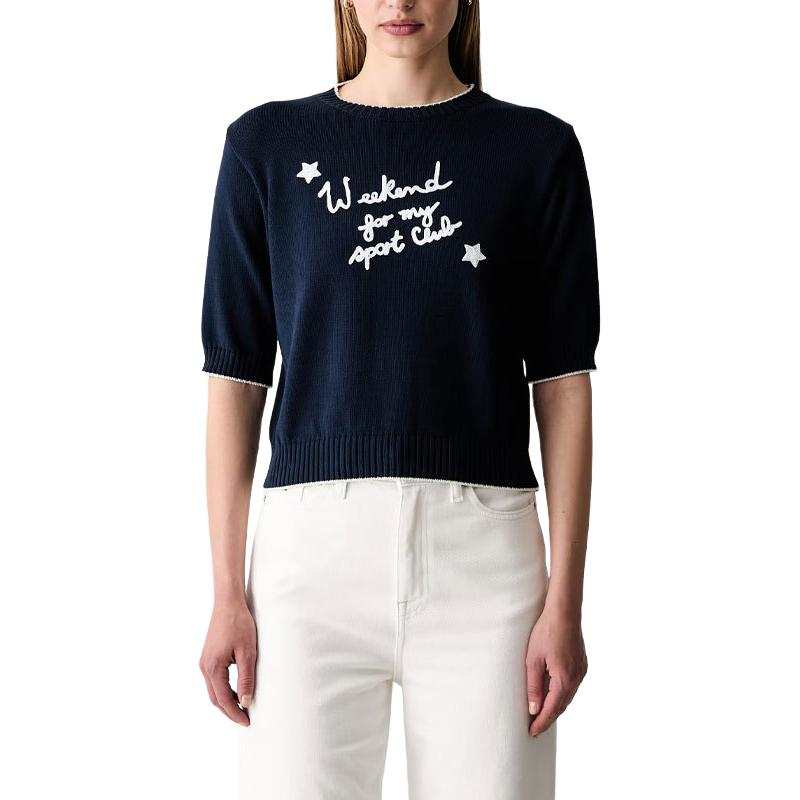 WEEKEND MaxMara Knitwear Women's Marine Blue Crew Neck Moderate