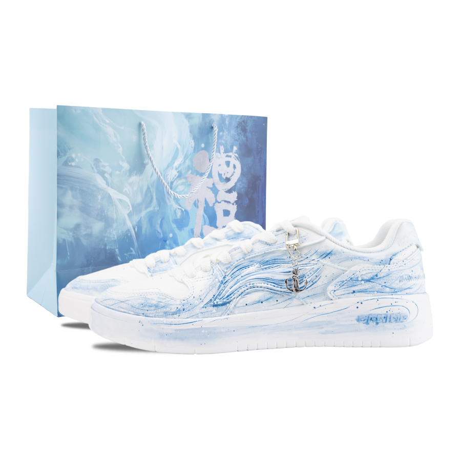 Li-Ning Li Ning Floating Boat Skateboard Shoes Unisex Low Top Blue/White