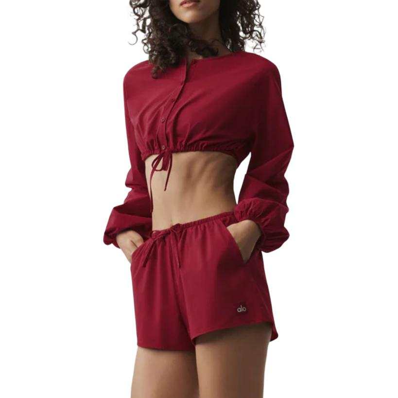 Alo Yoga Crop Tops Women's Crew Neck Moderate