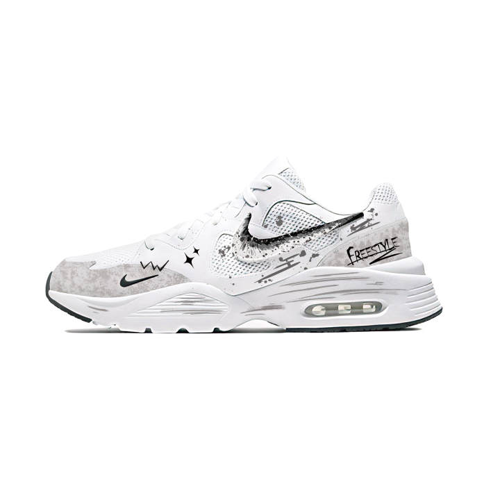 Nike Nike Air Max Fusion Running Shoes Unisex Low Top White Black Gray Colorway