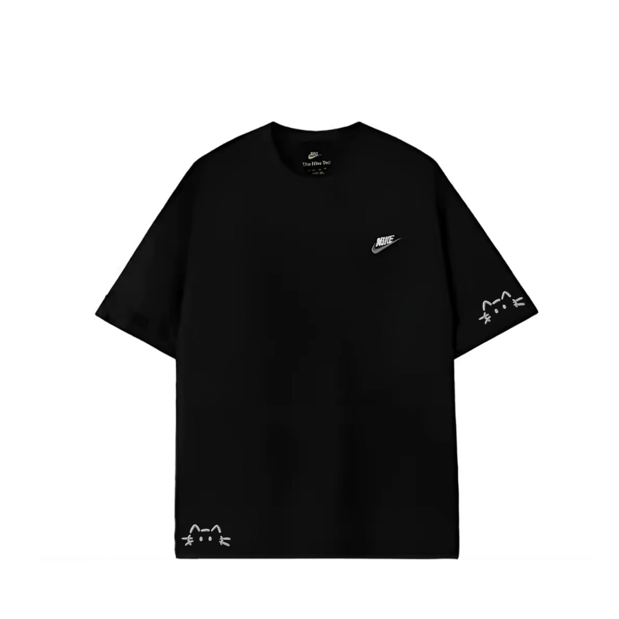 Nike Nike Sportswear Club T Shirts Unisex Black Crew Neck Moderate Straight Fit
