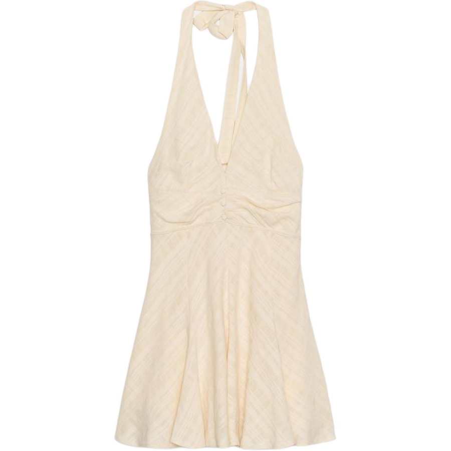 ZARA Sleeveless Dresses Women's Medium Nude Halter Moderate Short Skirt Other