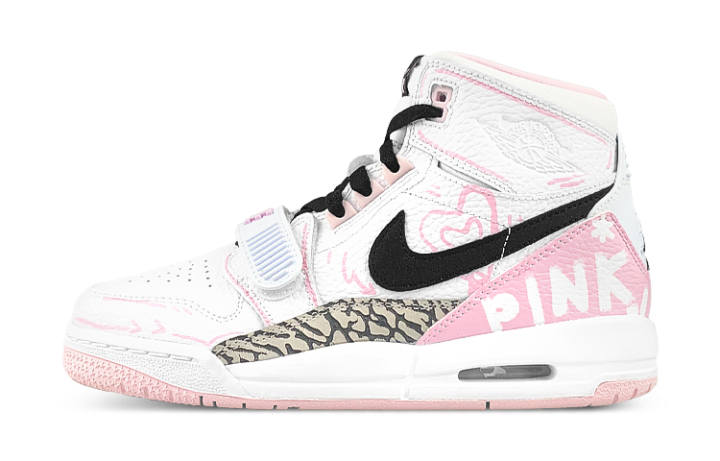 Jordan Jordan Legacy 312 Basketball Shoes Women's High Top Pink/Black