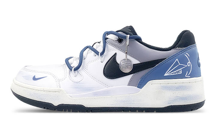 Nike Nike Full Force Skateboard Shoes Men's Low Top White/Black/Gray/Blue