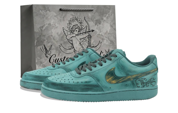 Nike Nike Court Vision Skateboard Shoes Unisex Low Top Green/Yellow