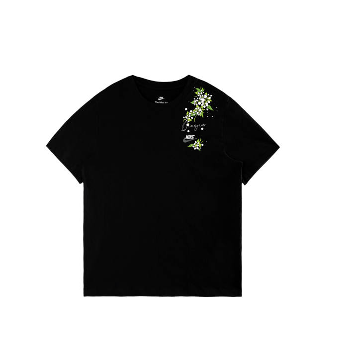 Nike Nike Sportswear T Shirts Men's Black/White/Dark Gray Crew Neck Moderate