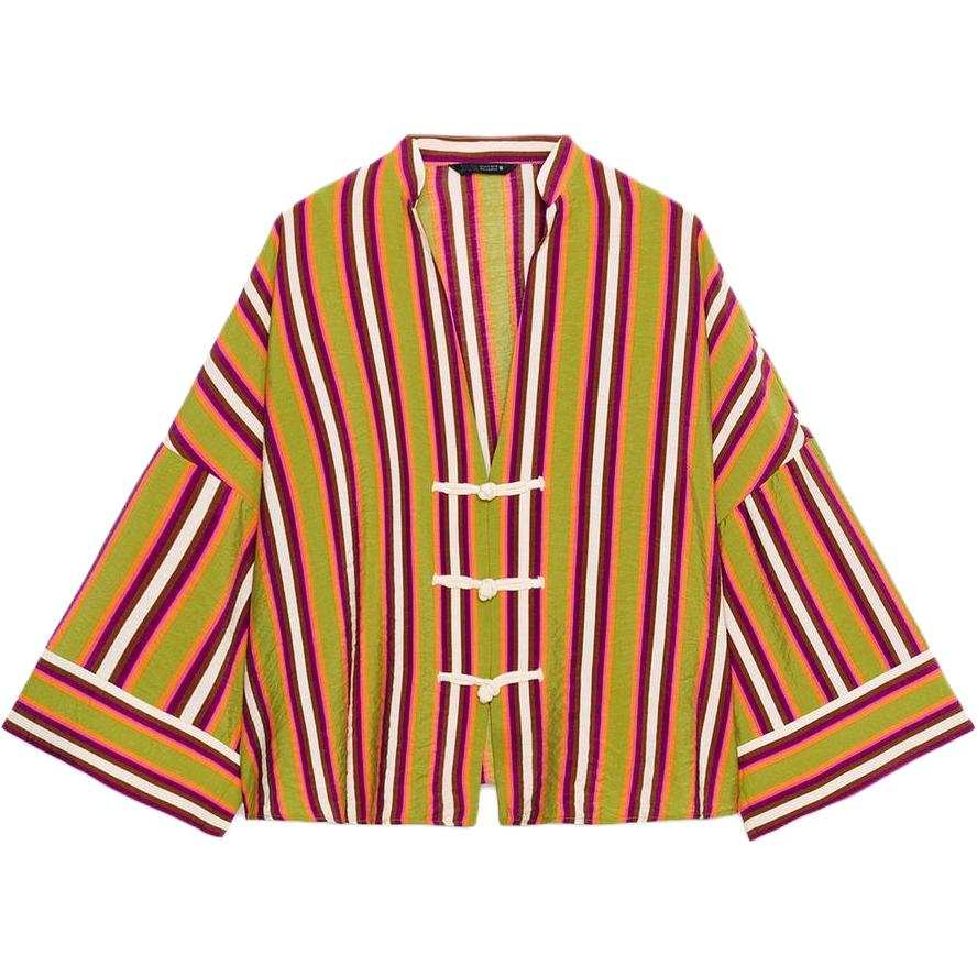 ZARA Shirts Women's Multicolor V Neck