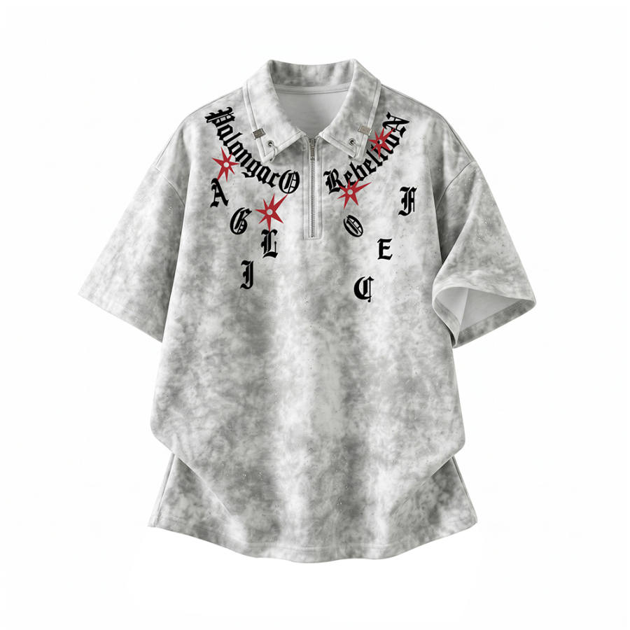 PAL ONGACO Polo Shirts Unisex Lapel Moderate Straight Fit
