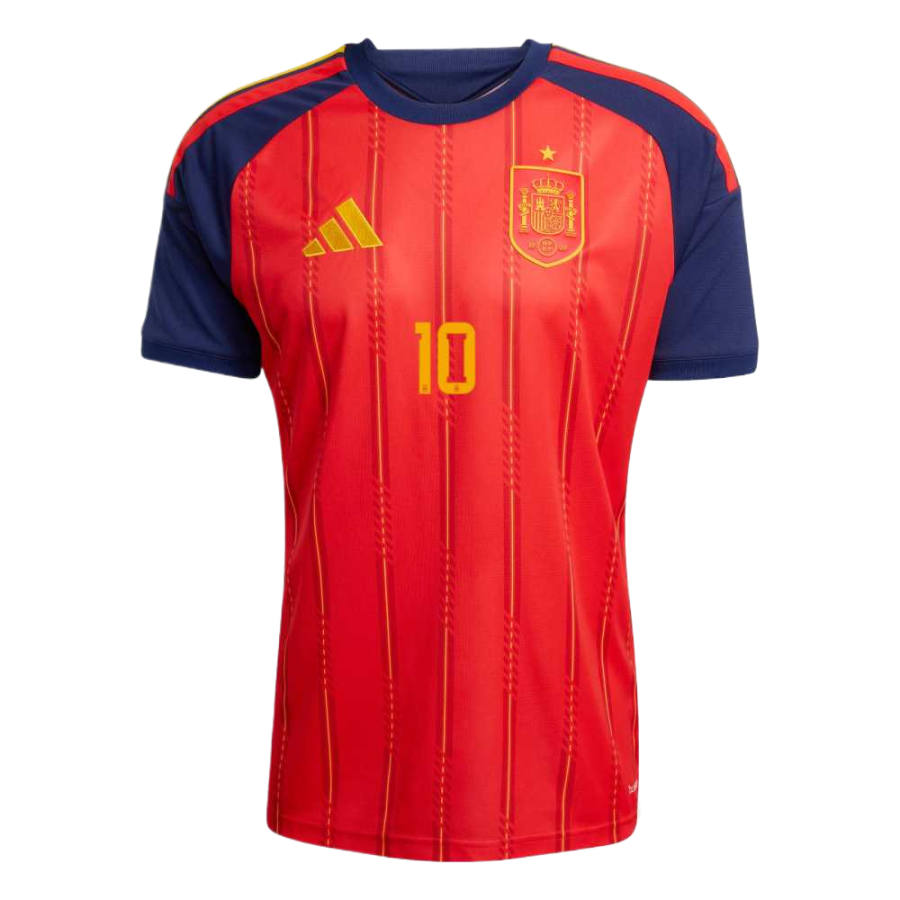 Adidas Adidas Spain National Team Soccer Jerseys Men's Bright Red Crew Neck Moderate