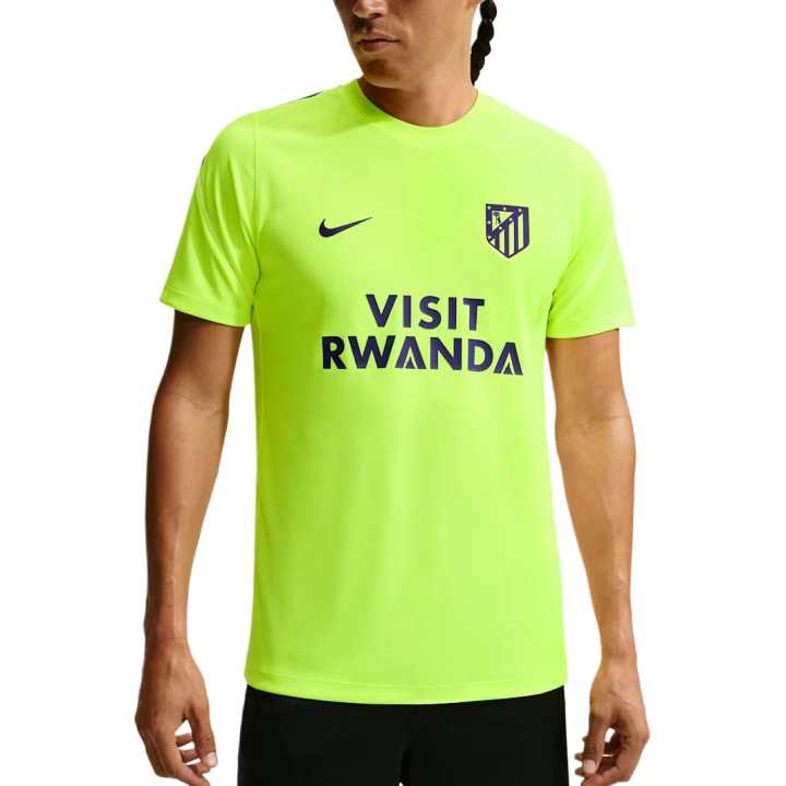 Nike Nike Atletico Madrid Soccer Jerseys Men's Neon Green/White/Deep Royal Blue/Deep Royal Blue Crew Neck Moderate