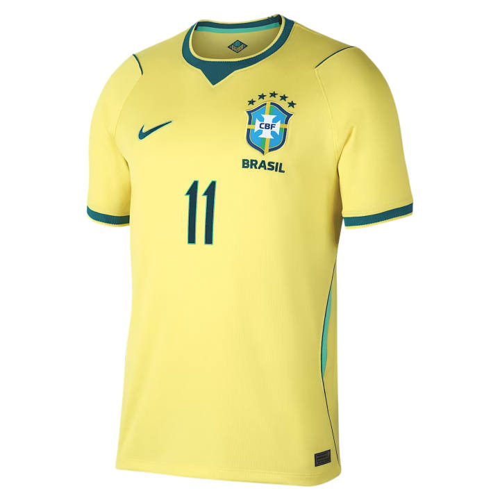 Nike Nike Brazil National Team Soccer Jerseys Men's Canary/Radiance/Crystal Cavern Blue Moderate