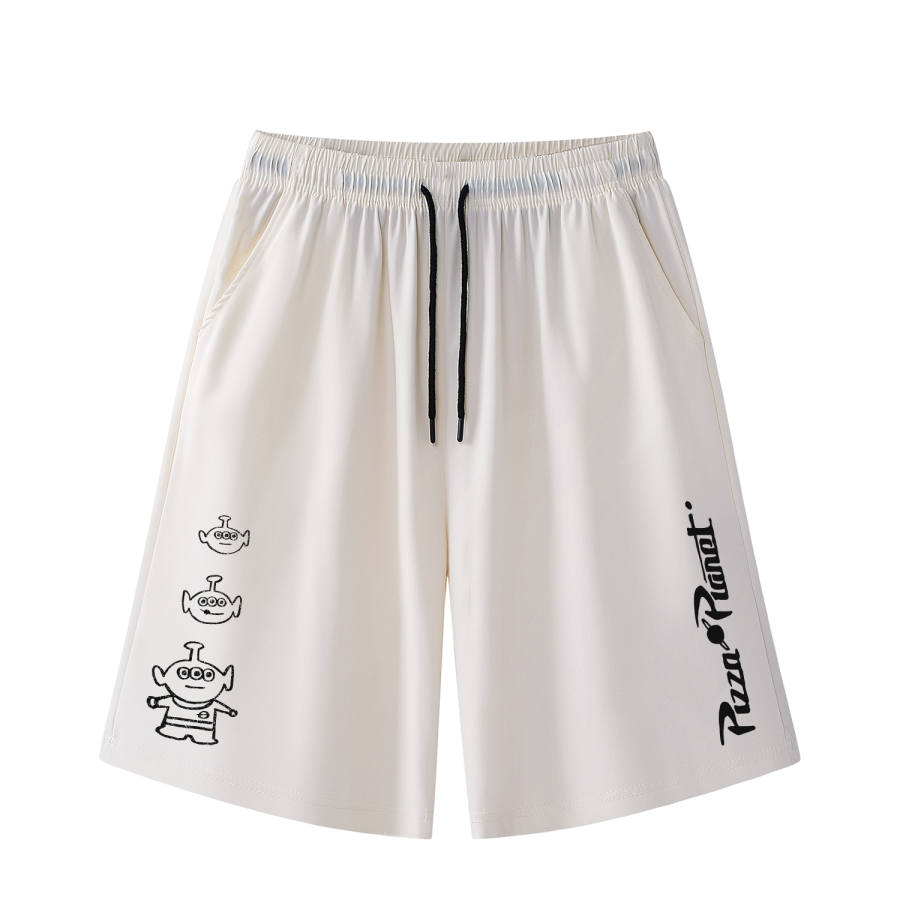 Disney Casual Shorts Unisex Thin Straight Fit Pants
