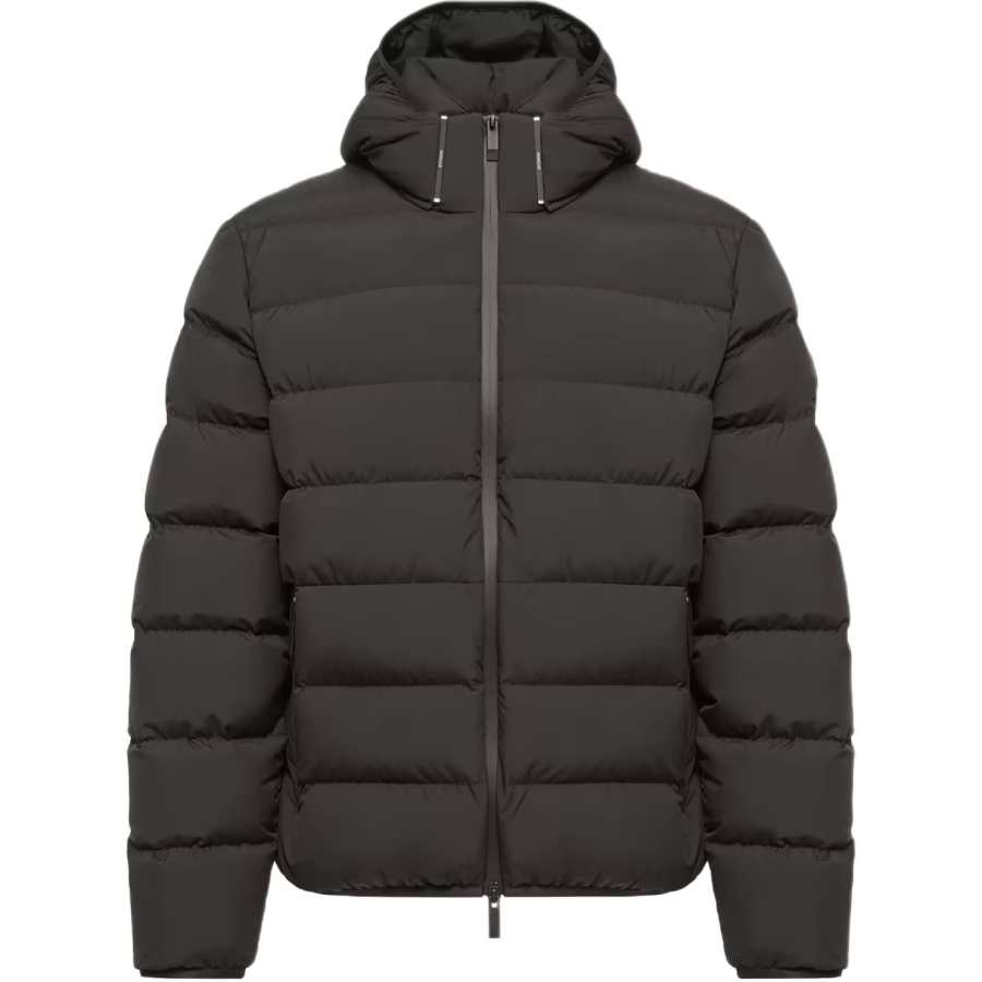 Moncler Down Jackets Unisex Black Hooded Detachable Moderate Straight Fit