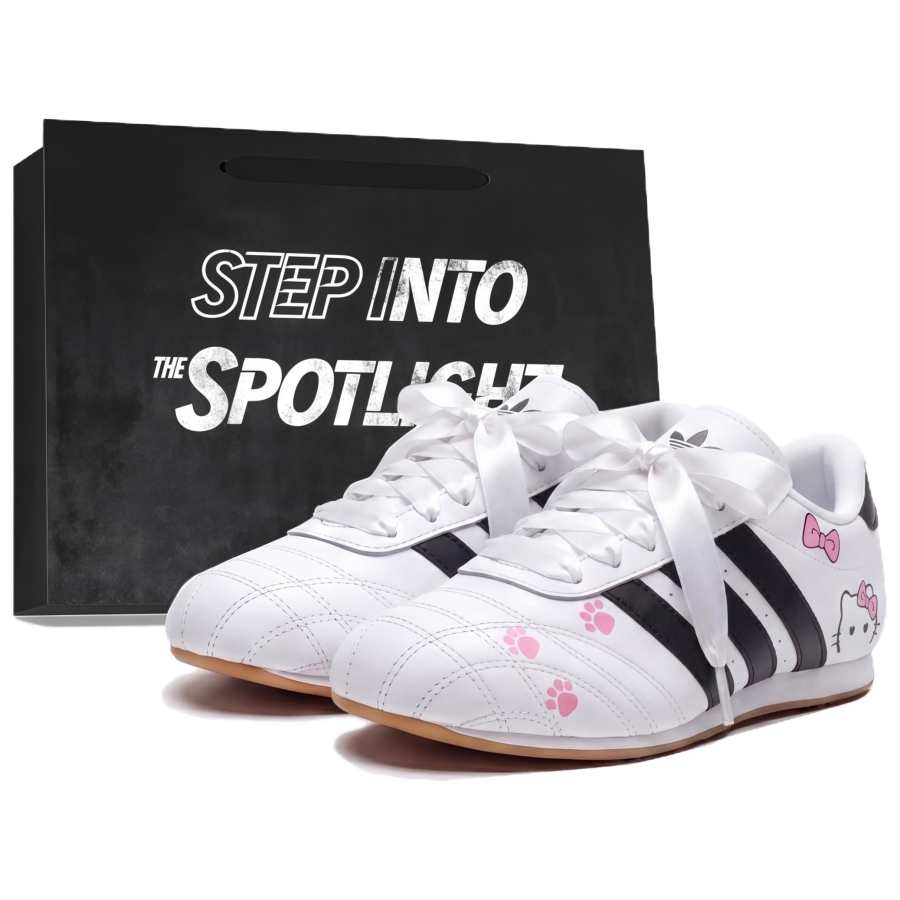 Adidas Originals Taekwondo Training Shoes Women's Low Top Black White Pink