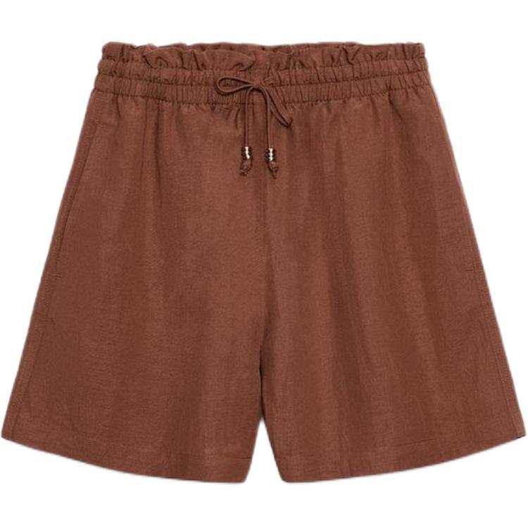 ZARA Casual Shorts Women's Dark Brick Red