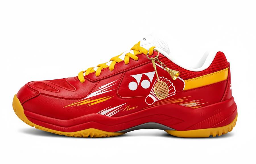 YONEX Power Cushion Badminton Shoes Unisex Low Top White, Yellow, Gold