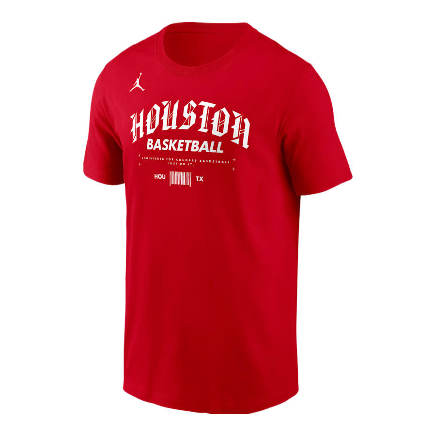 Nike Nike Dri Fit College T Shirts Men's University Red Crew Neck Moderate