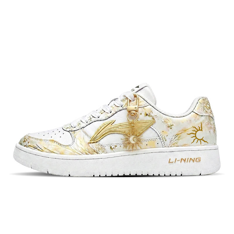 Li-Ning Li Ning Floating Boat Skateboard Shoes Men's Low Top White/Gold