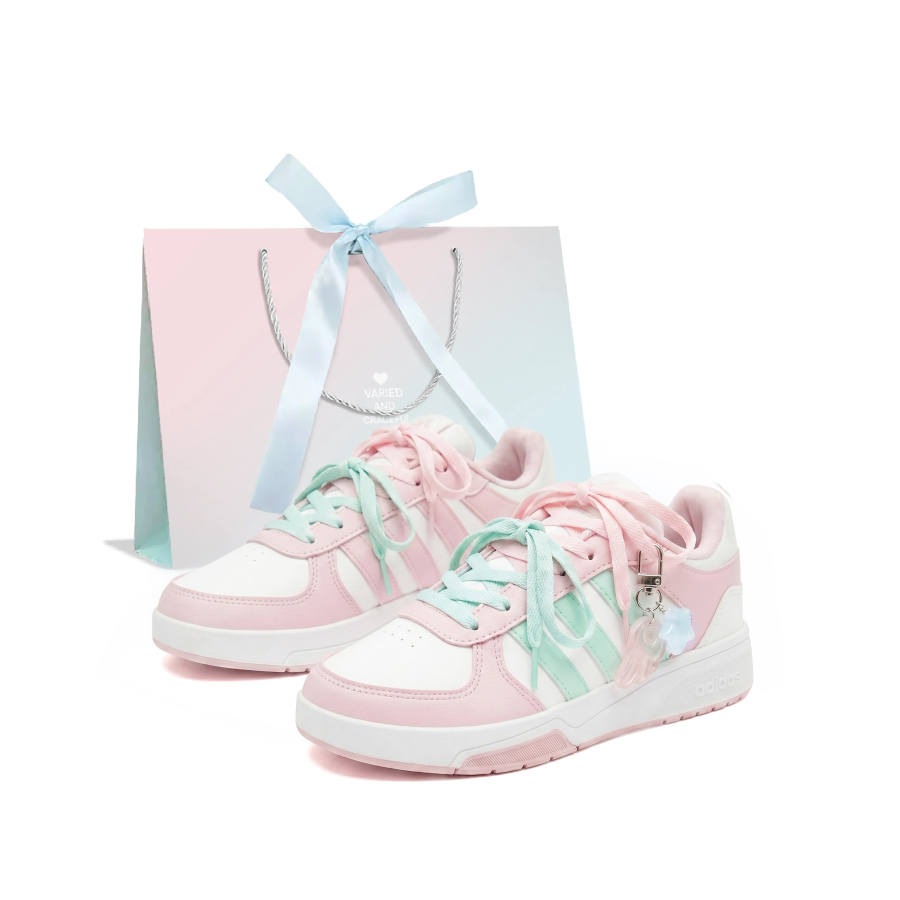 Adidas Adidas COURTBEAT Skateboard Shoes Unisex Low Top Pink/White