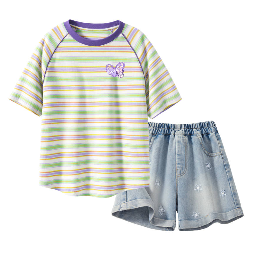 Disney Kids Casual Sportswear Crew Neck Thin Stretch Breathable