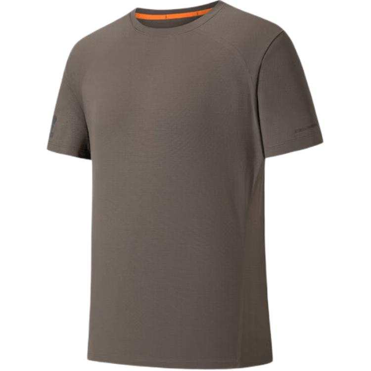 ANTA Quick Dry T Shirts Men's Oak Brown Crew Neck Moderate Straight Fit