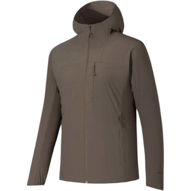 ANTA Trench Coats Men's Oak Brown Hooded Non Detachable Thin Straight Fit