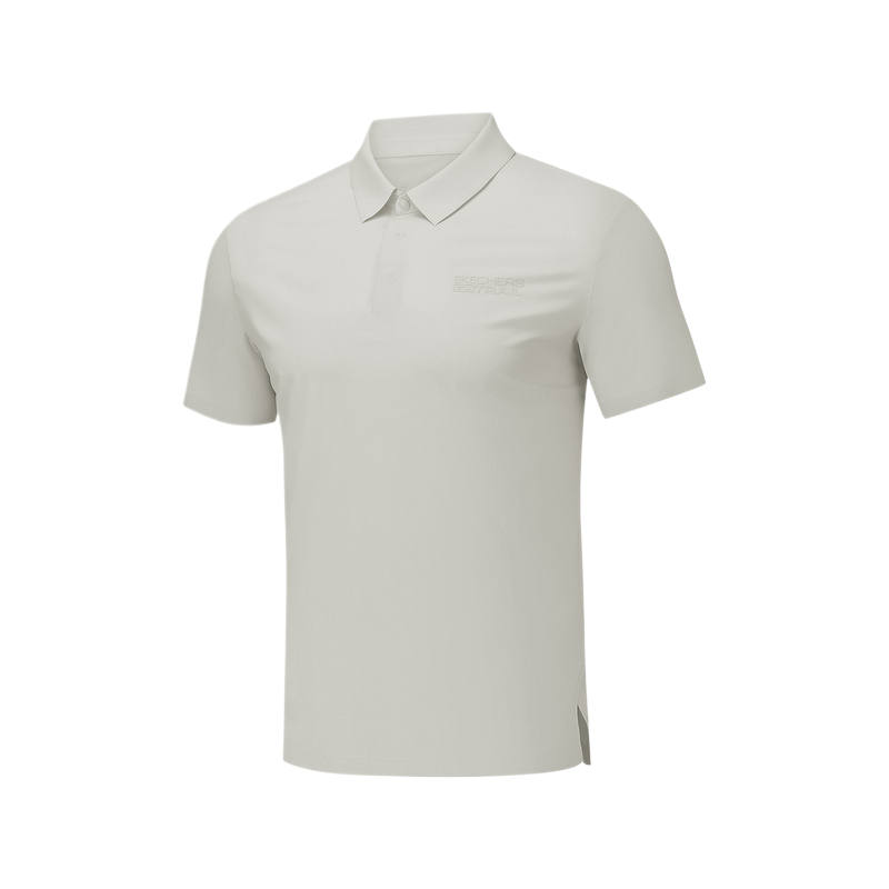 Skechers Polo Shirts Men's Gray White 01KW Polo Collar Moderate