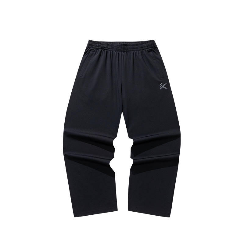 ANTA Basketball Collection Knitted Sweatpants Men's Black Moderate Straight Fit Pants