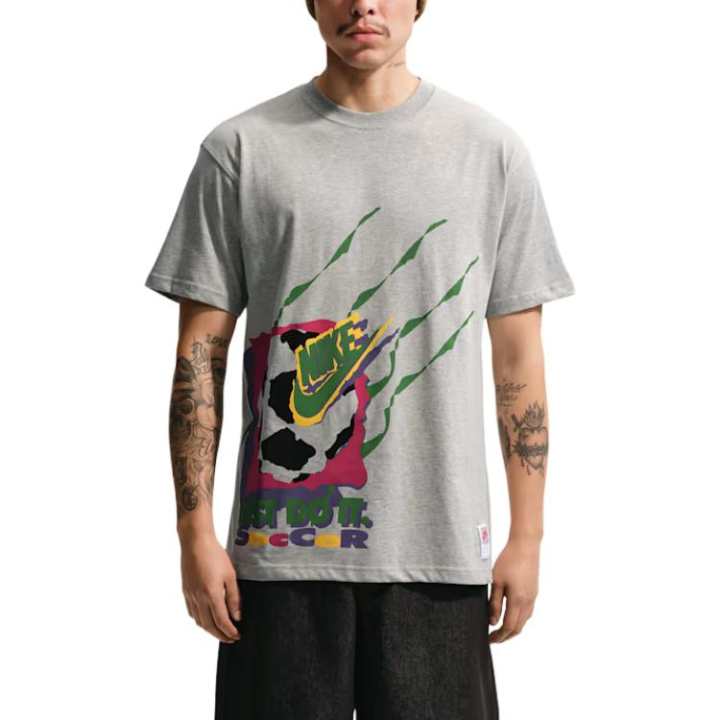 Nike Nike Sportswear T Shirts Men's Gray Heather Crew Neck Moderate