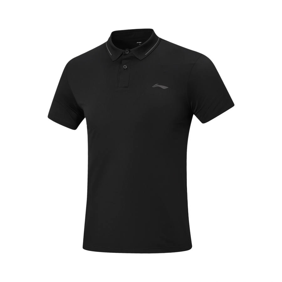 Li-Ning Li Ning Fitness Series Polo Shirts Men's Black Polo Collar Moderate