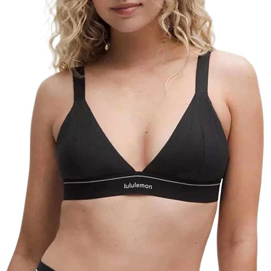 Lululemon Sports Underwear Women's Black/Blk V Neck Moderate