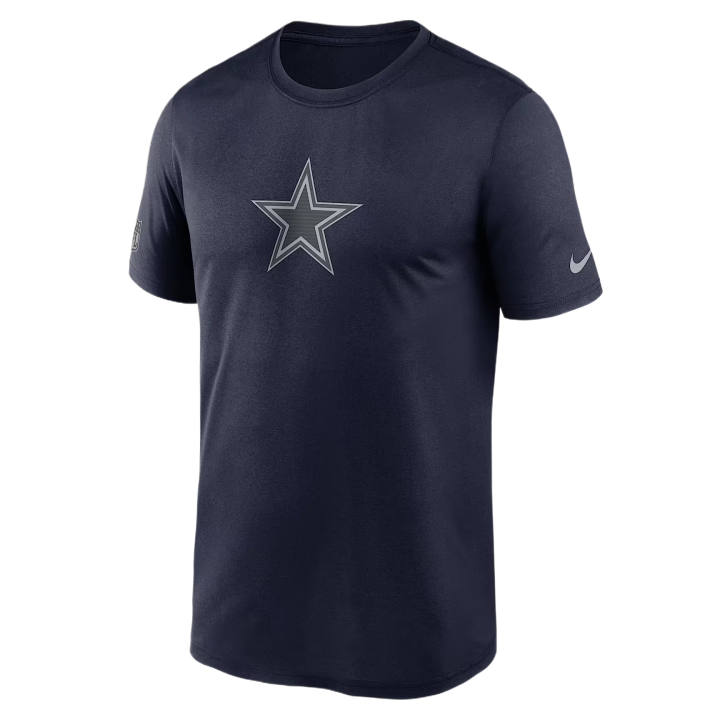 Nike Nike Dri Fit T Shirts Men's Marine Blue Crew Neck Moderate