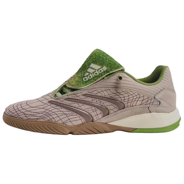Adidas Adidas Predator Sala Soccer Shoes Unisex Low Top Beige Gray Green