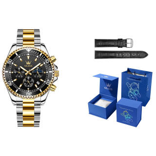 OLEVS Quartz Movement Watch Men's Watches Black Dial