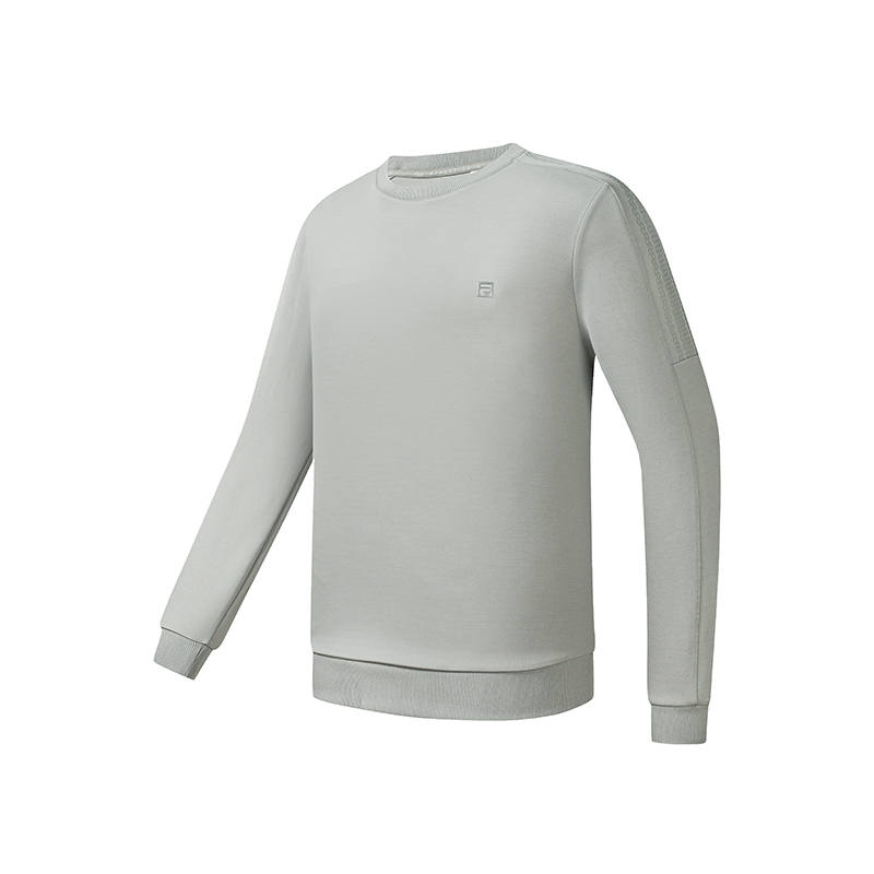 FILA Fitness Sweatshirts Men's Haze Gray Crew Neck Moderate Other