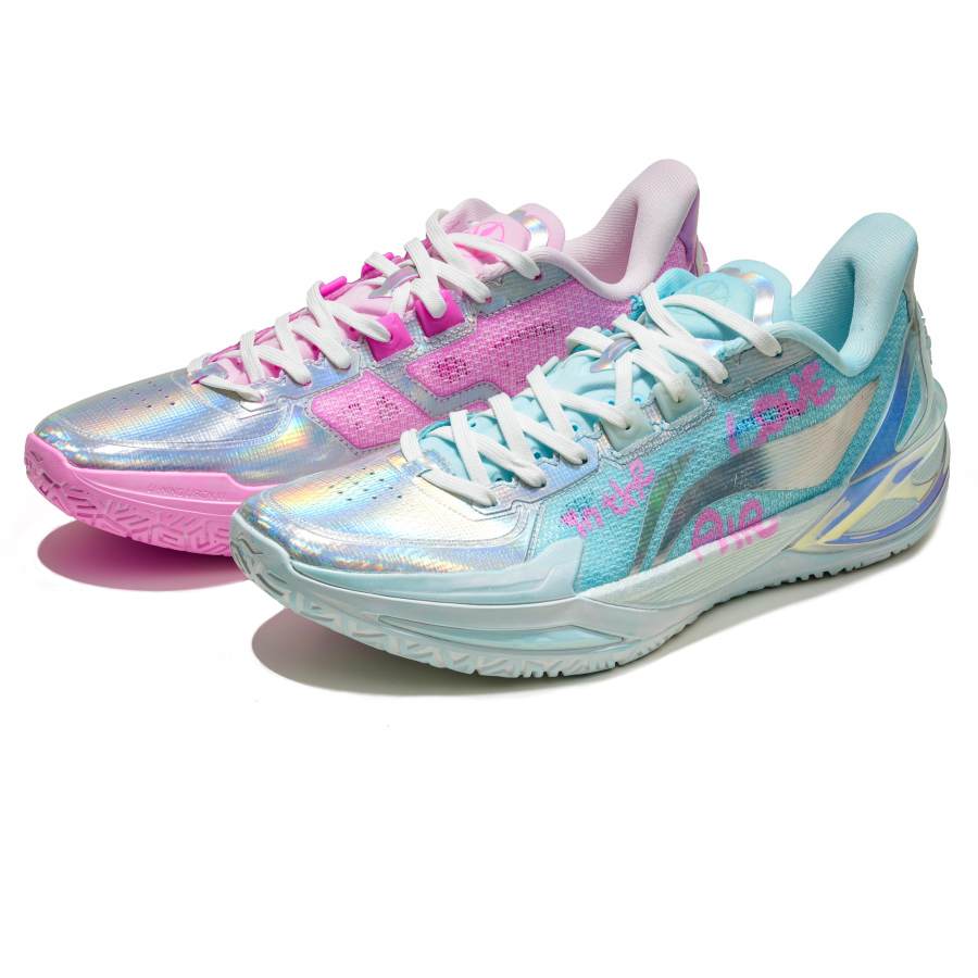 Li-Ning Li Ning Blade 6 V2 Basketball Shoes Unisex Low Top Blue Pink