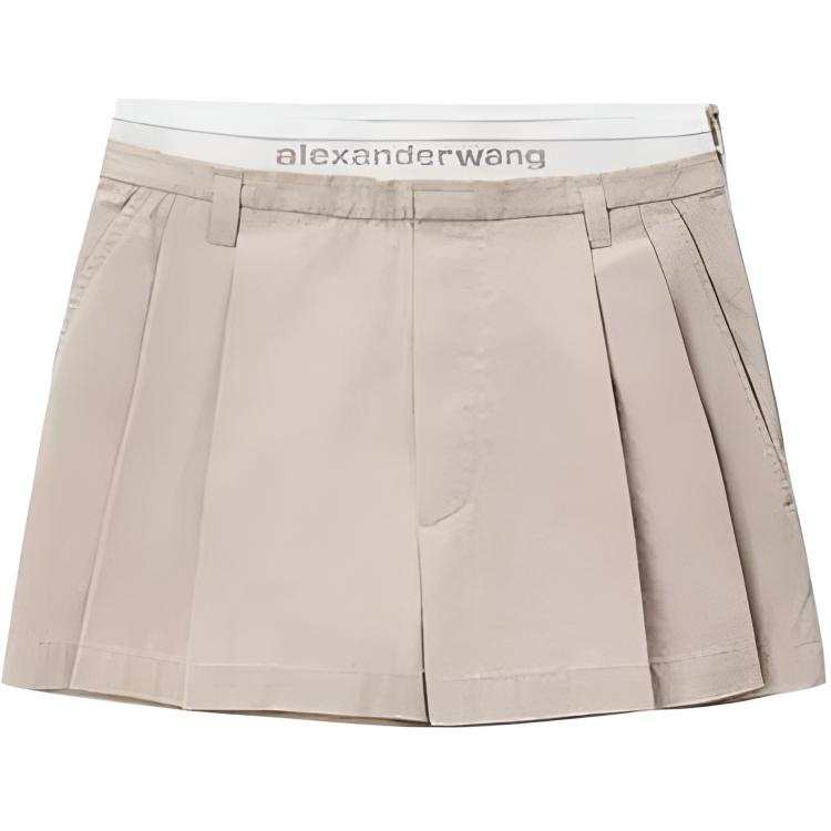 Alexander Wang Casual Pants Women's Stone Color Moderate Wide Leg Pants