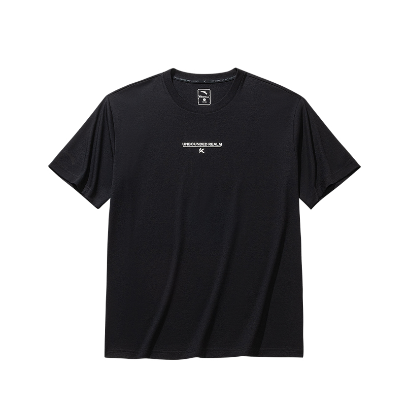 ANTA Basketball Collection T Shirts Men's Black Crew Neck Moderate Straight Fit