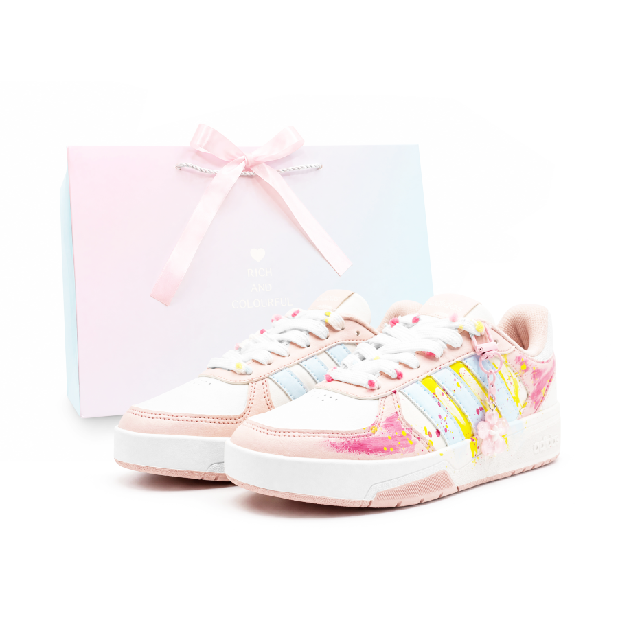 Adidas Adidas COURTBEAT Skateboard Shoes Unisex Low Top Pink White