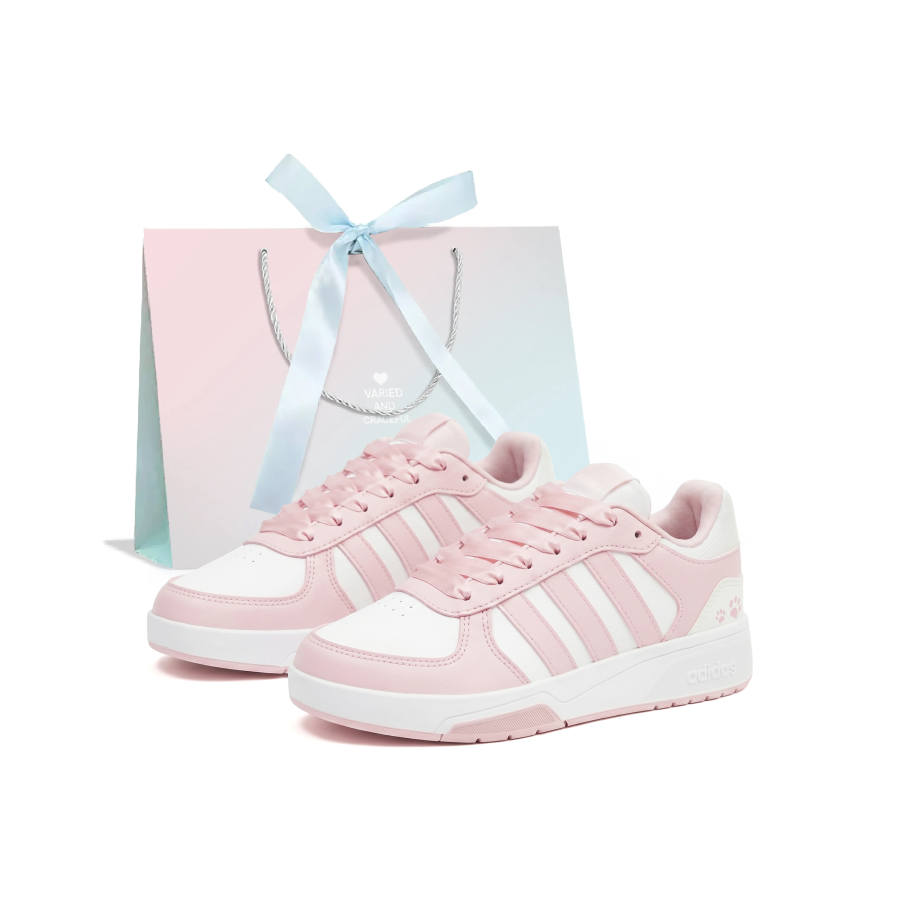 Adidas Adidas COURTBEAT Skateboard Shoes Unisex Low Top Pink/White
