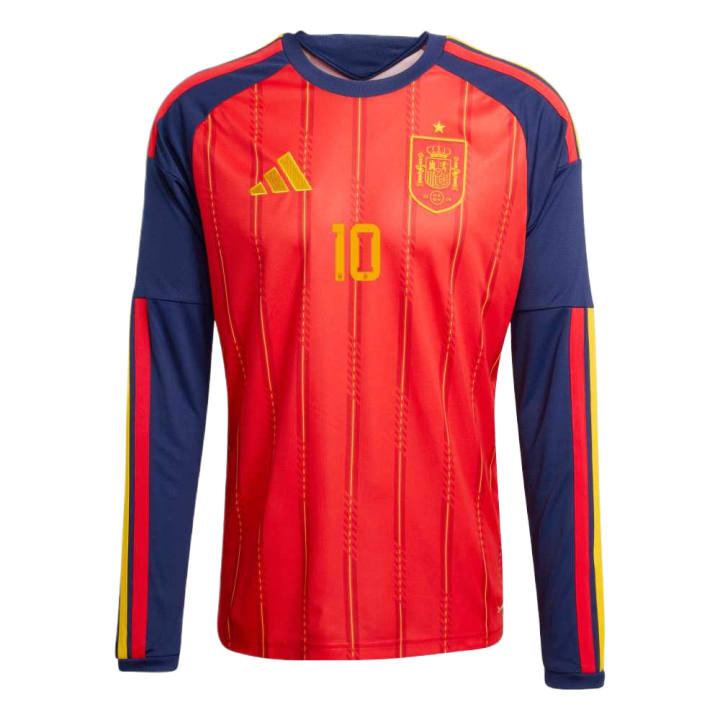 Adidas Adidas Spain National Team Soccer Jerseys Men's Bright Red Crew Neck Moderate