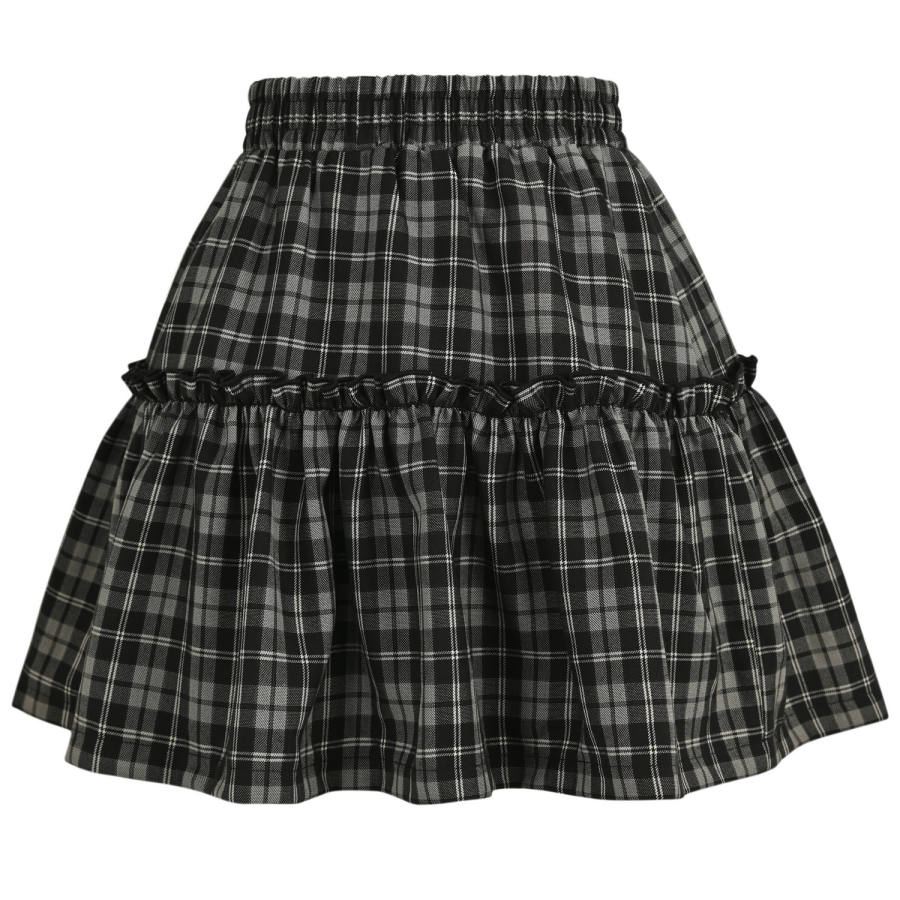 SNBL Casual Short Skirts Women's Black Moderate Short Skirt A Line Skirt