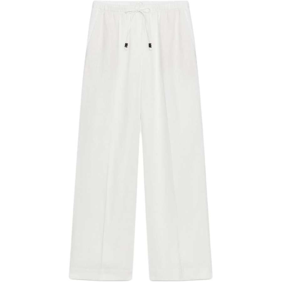 ZARA Casual Pants Women's White Moderate Straight Fit Pants