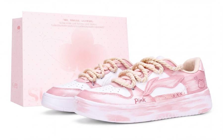 Li-Ning Li Ning Skateboard Shoes Women's Low Top Pink