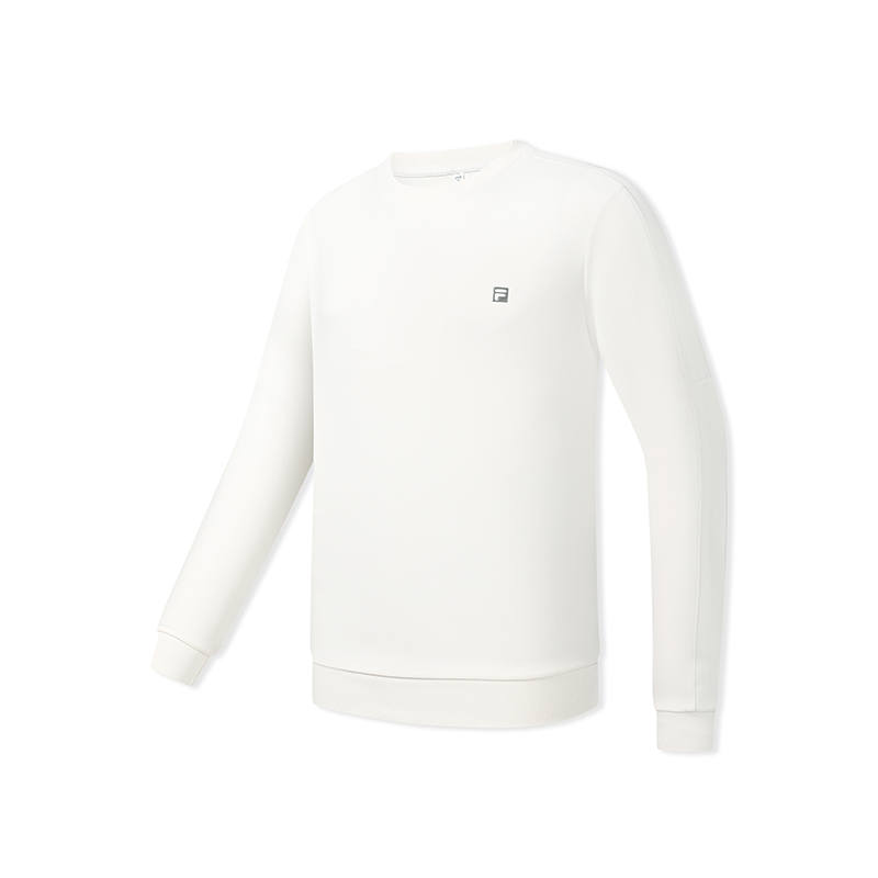 FILA Fitness Sweatshirts Men's Cloud White Crew Neck Moderate Other