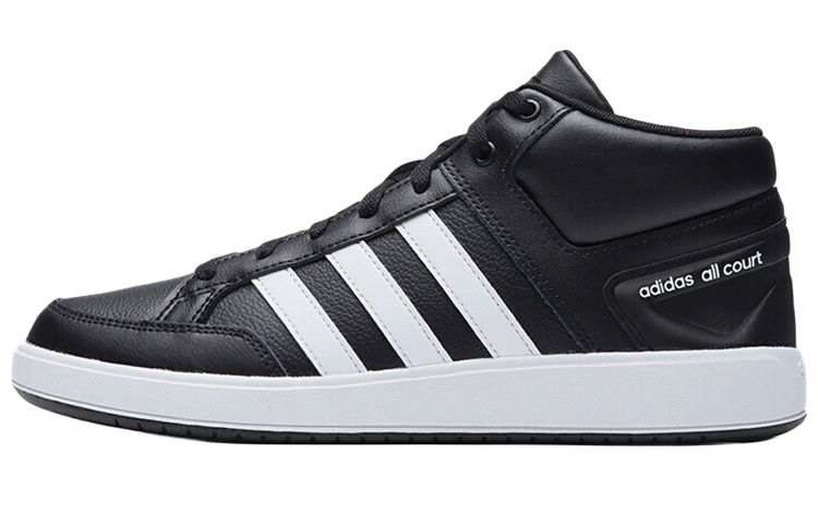 Adidas Neo All Court Mid Comfortable Mid top Skateboard Shoes Unisex Black White