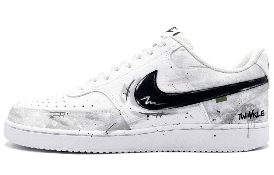 Nike Nike Court Vision Skateboard Shoes Men's Low Top White/Gray/Black