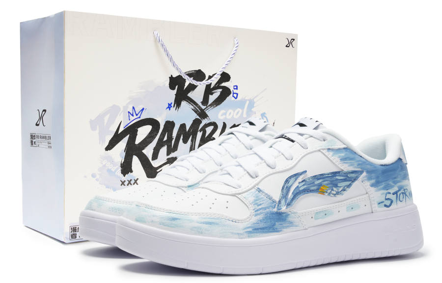 Li-Ning Li Ning Floating Boat Skateboard Shoes Men's Low Top White/Blue