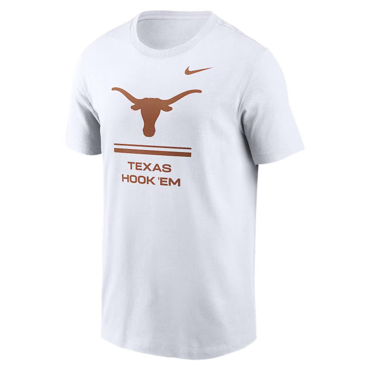 Nike Nike Dri Fit College T Shirts Men's White Crew Neck Moderate