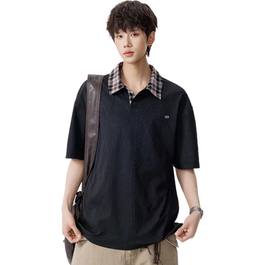 WARRIOR WARRIOR Polo Shirts Unisex Lapel Thin Straight Fit